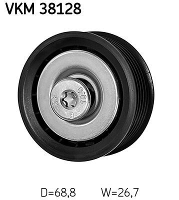 Obrázok Vratná/vodiaca kladka rebrovaného klinového remeňa SKF  VKM38128