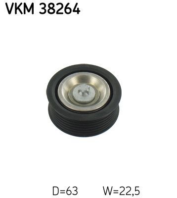 Obrázok Vratná/vodiaca kladka rebrovaného klinového remeňa SKF  VKM38264
