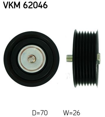 Obrázok Vratná/vodiaca kladka rebrovaného klinového remeňa SKF  VKM62046