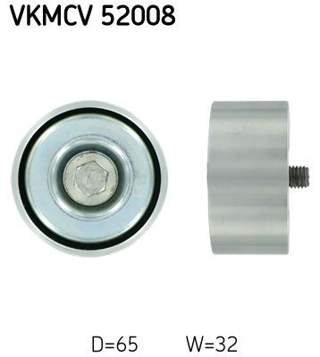 Obrázok Vratná/vodiaca kladka rebrovaného klinového remeňa SKF  VKMCV52008