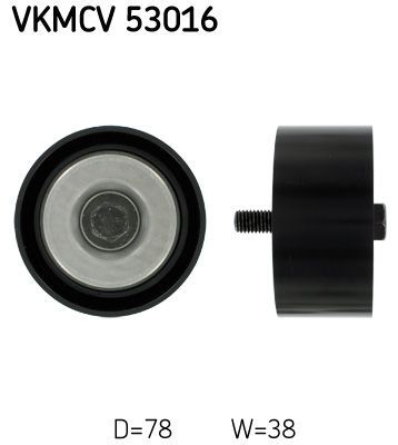 Obrázok Vratná/vodiaca kladka rebrovaného klinového remeňa SKF  VKMCV53016