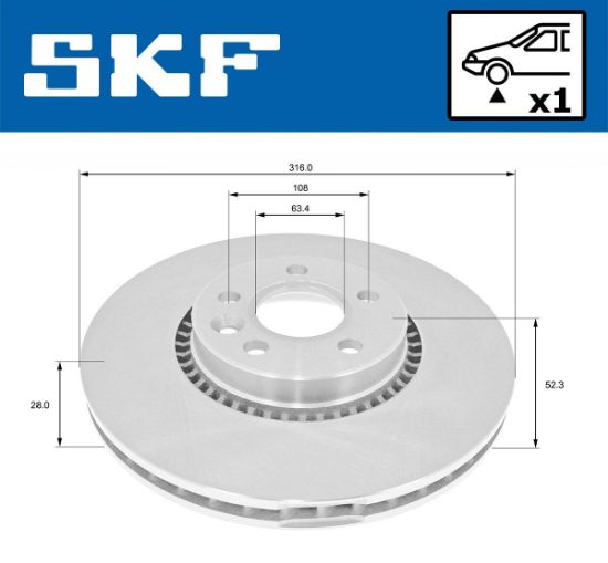 Obrázok Brzdový kotúč SKF  VKBD80116V1
