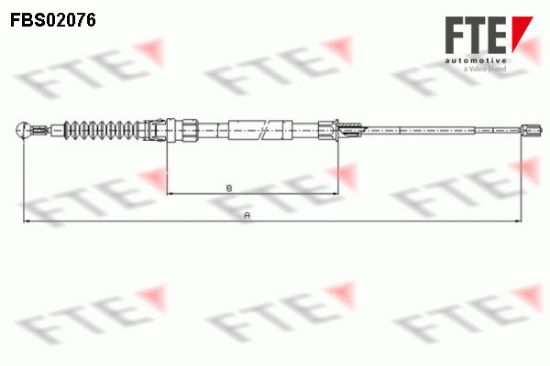Obrázok żażné lanko parkovacej brzdy FTE  FBS02076