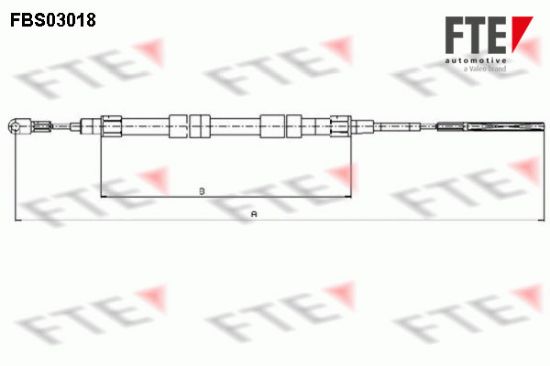 Obrázok żażné lanko parkovacej brzdy FTE  FBS03018