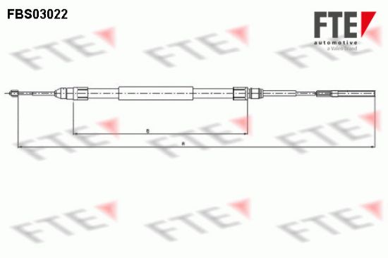 Obrázok żażné lanko parkovacej brzdy FTE  FBS03022