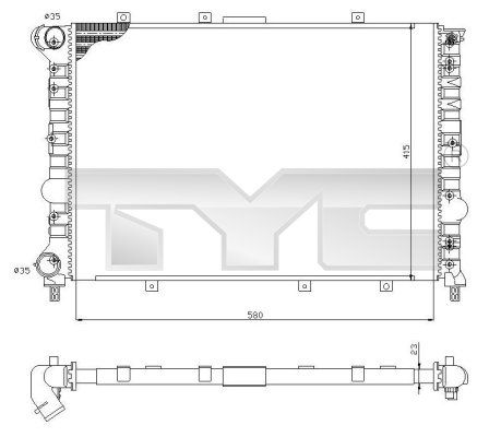 Obrázok Chladič motora TYC  7010001R