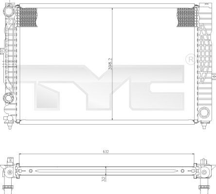 Obrázok Chladič motora TYC  7020010
