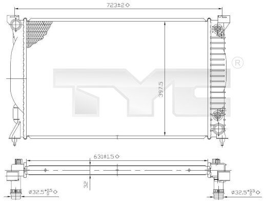 Obrázok Chladič motora TYC  7020022