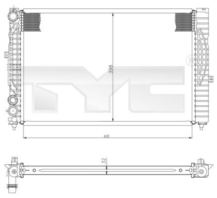 Obrázok Chladič motora TYC  7020034