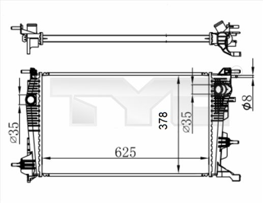 Obrázok Chladič motora TYC  7280065R