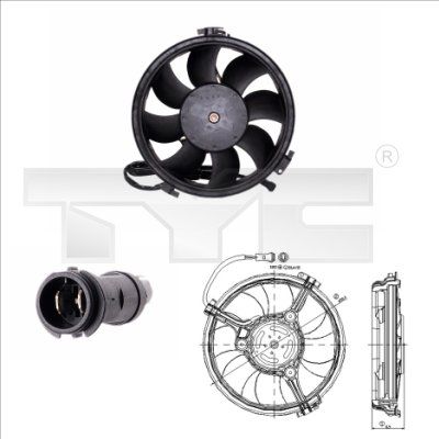 Obrázok Ventilátor chladenia motora TYC  8020005