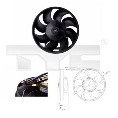 Obrázok Ventilátor chladenia motora TYC  8020010