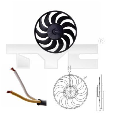 Obrázok Ventilátor chladenia motora TYC  8020052