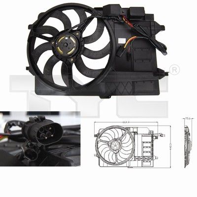 Obrázok Ventilátor chladenia motora TYC  8030002