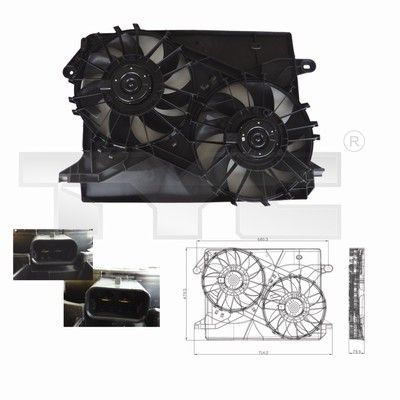 Obrázok Ventilátor chladenia motora TYC  8040001