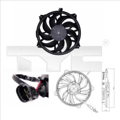 Obrázok Ventilátor chladenia motora TYC  8050006