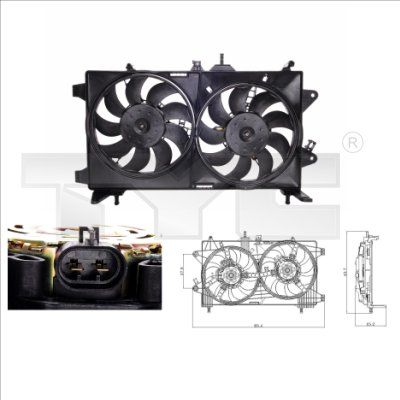 Obrázok Ventilátor chladenia motora TYC  8090001