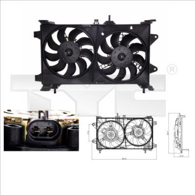 Obrázok Ventilátor chladenia motora TYC  8090002