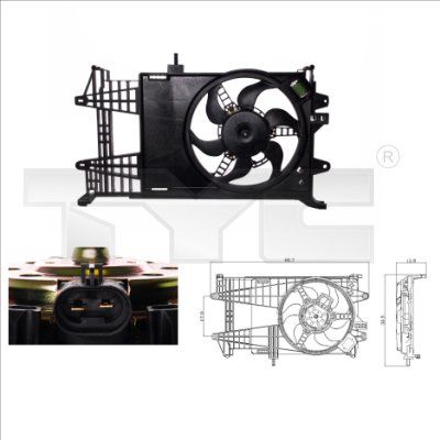 Obrázok Ventilátor chladenia motora TYC  8090003