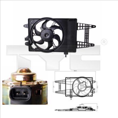 Obrázok Ventilátor chladenia motora TYC  8090004