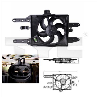Obrázok Ventilátor chladenia motora TYC  8090005