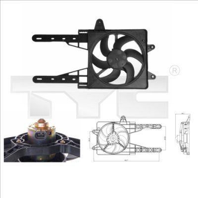 Obrázok Ventilátor chladenia motora TYC  8090007
