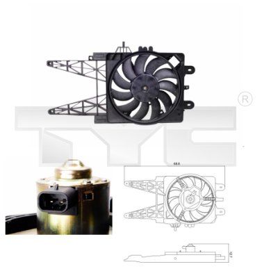 Obrázok Ventilátor chladenia motora TYC  8090008