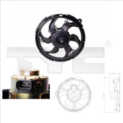 Obrázok Ventilátor chladenia motora TYC  8090009