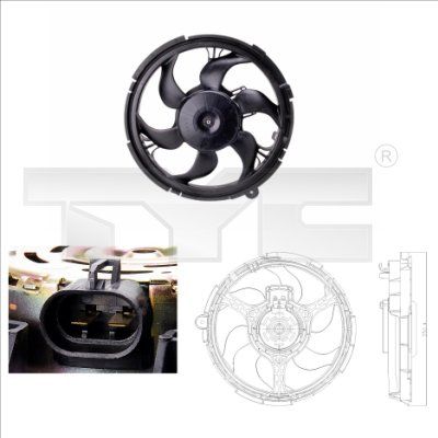Obrázok Ventilátor chladenia motora TYC  8090010