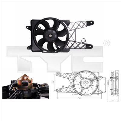 Obrázok Ventilátor chladenia motora TYC  8090012