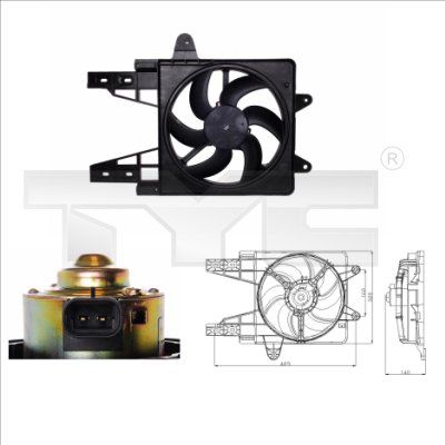 Obrázok Ventilátor chladenia motora TYC  8090013