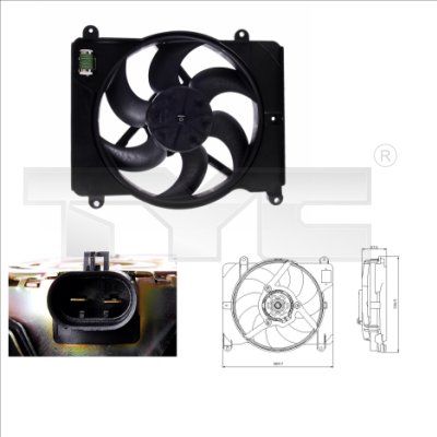 Obrázok Ventilátor chladenia motora TYC  8090014