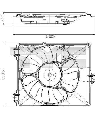 Obrázok Ventilátor chladenia motora TYC  8090017
