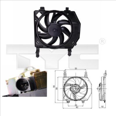 Obrázok Ventilátor chladenia motora TYC  8100028