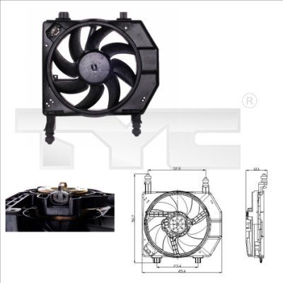 Obrázok Ventilátor chladenia motora TYC  8100029