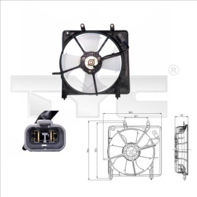Obrázok Ventilátor chladenia motora TYC  8120001