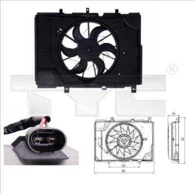 Obrázok Ventilátor chladenia motora TYC  8210001