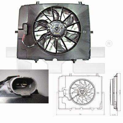 Obrázok Ventilátor chladenia motora TYC  8210002