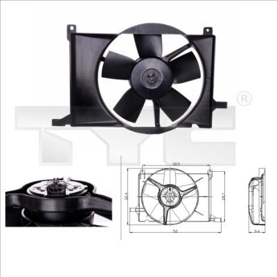 Obrázok Ventilátor chladenia motora TYC  8250002
