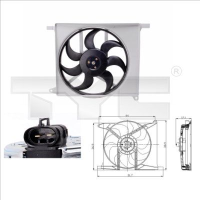 Obrázok Ventilátor chladenia motora TYC  8250003
