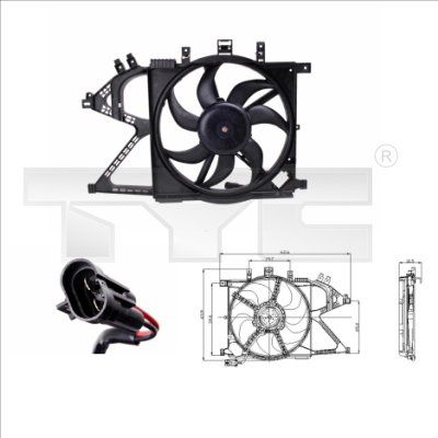 Obrázok Ventilátor chladenia motora TYC  8250008
