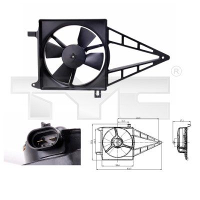Obrázok Ventilátor chladenia motora TYC  8250012