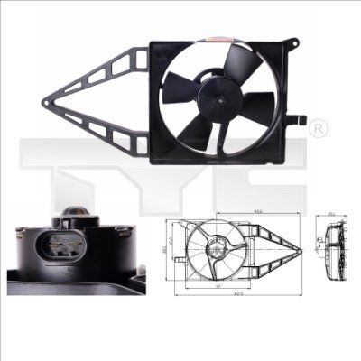 Obrázok Ventilátor chladenia motora TYC  8250013