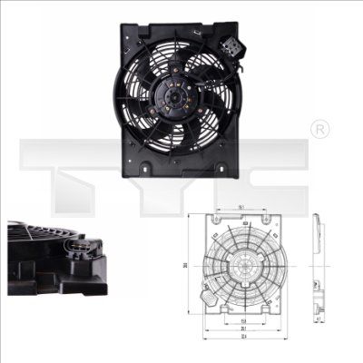 Obrázok Ventilátor chladenia motora TYC  8250014