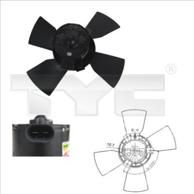 Obrázok Ventilátor chladenia motora TYC  8250015
