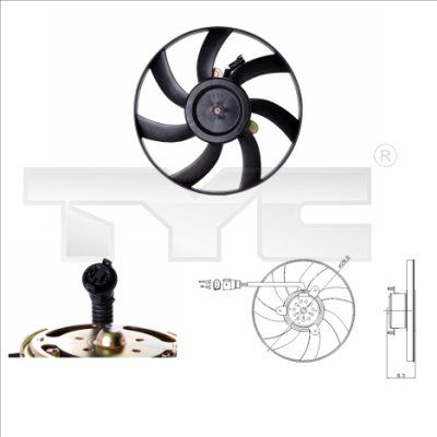 Obrázok Ventilátor chladenia motora TYC  8310003