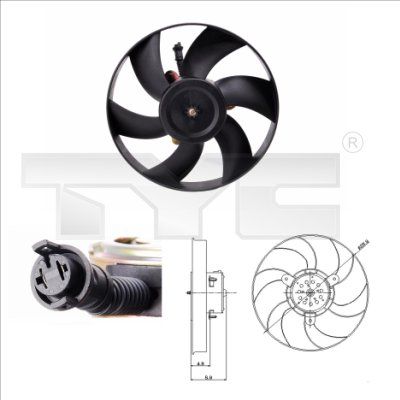 Obrázok Ventilátor chladenia motora TYC  8310004