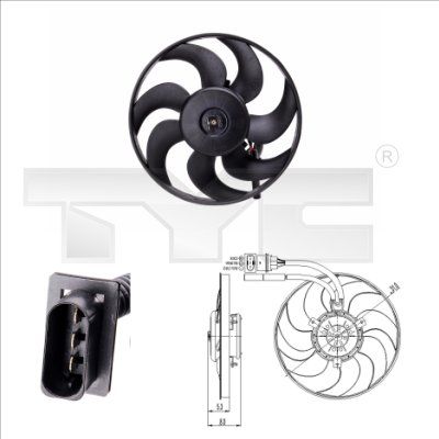 Obrázok Ventilátor chladenia motora TYC  8310009