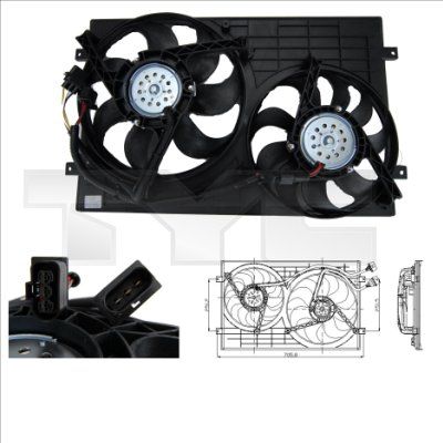 Obrázok Ventilátor chladenia motora TYC  8320001