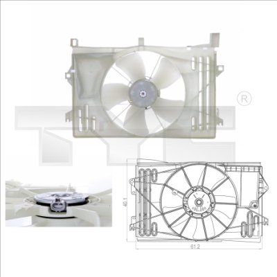 Obrázok Ventilátor chladenia motora TYC  8360013